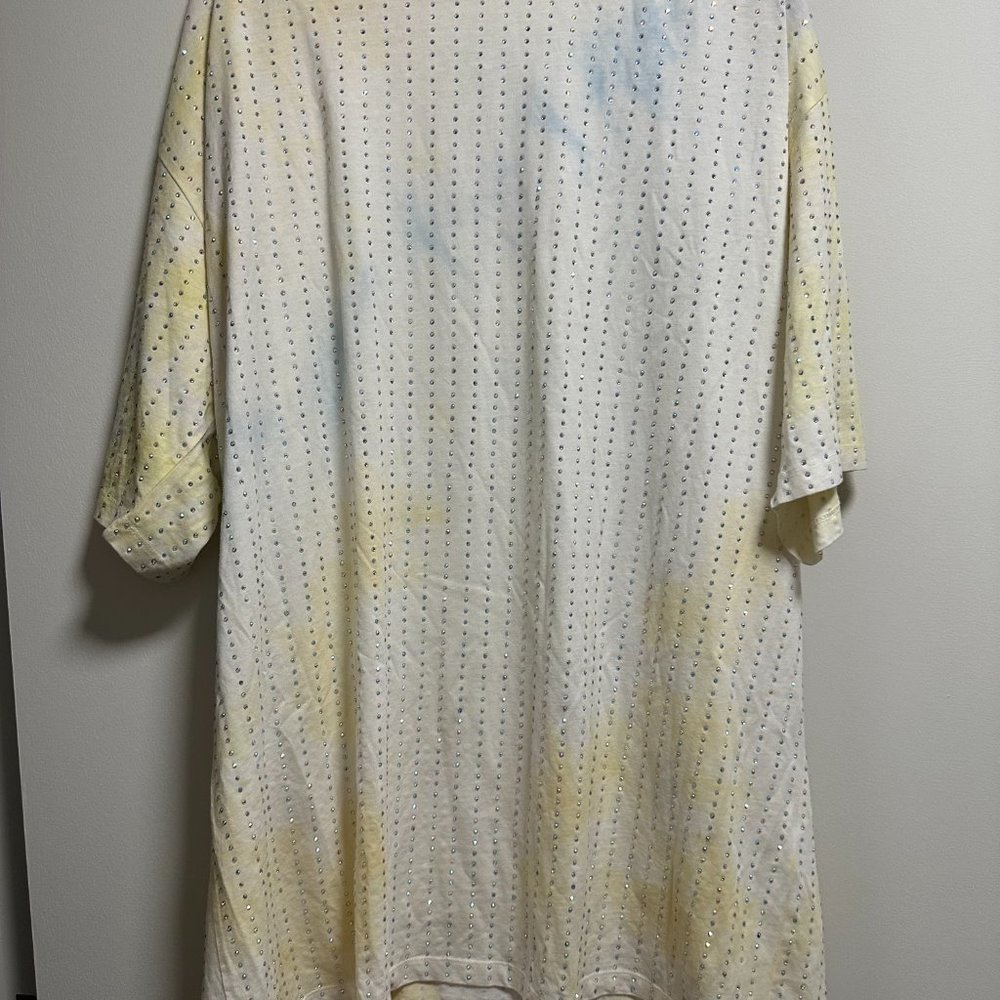 Top Shop Tie Dye Crystal Oversized T-shirt